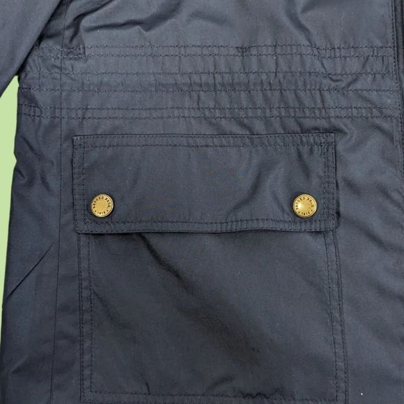 Brooks Brothers 346 Jacket Womens 8‎ Navy Rain Lightweight Full Zip Snap LS - Picture 4 of 9